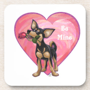Dessous-de-verre Chihuahua Saint-Valentin
