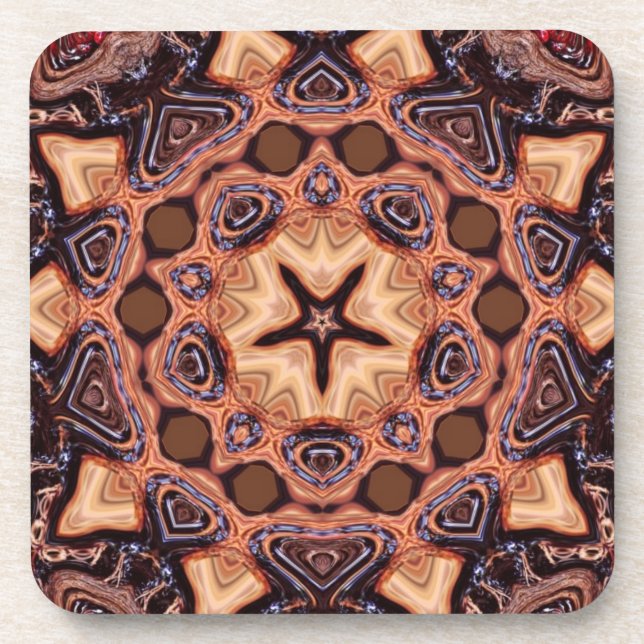 Dessous-de-verre Choc Chip Mandala Géométrie : Ensemble de 6 (Devant)
