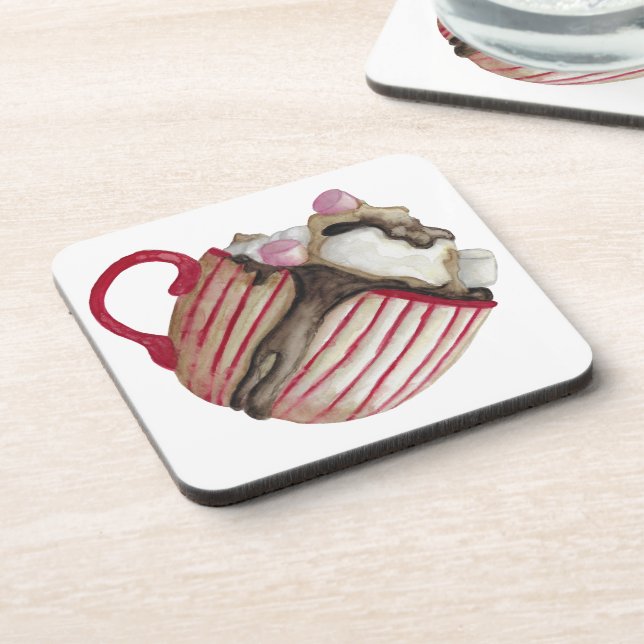 Dessous-de-verre Chocolat chaud et marshmallows cacao sundae (Côté gauche)