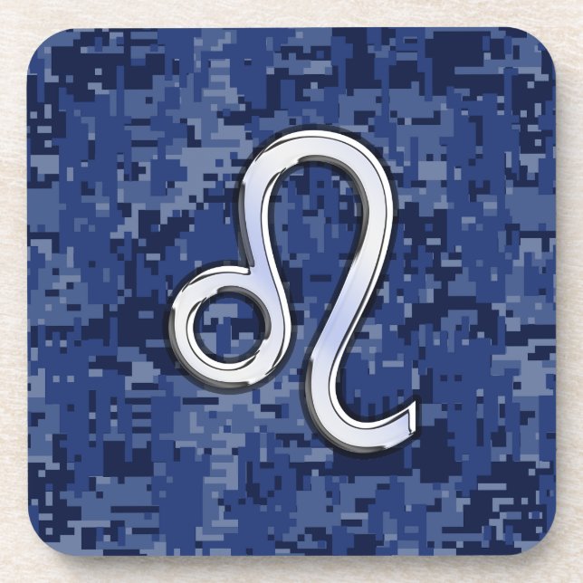 Dessous-de-verre Chrome comme Leo Connexion Marine Camo numérique b (Devant)