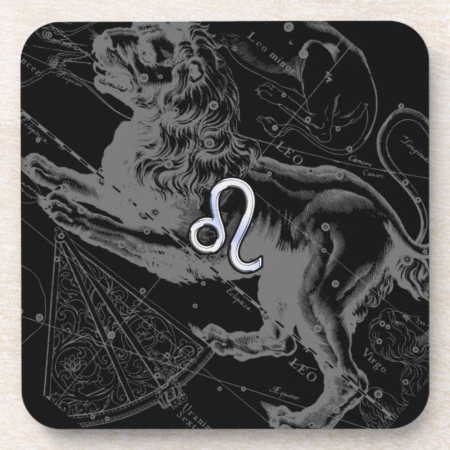 Dessous-de-verre Chrome Style Leo Zodiac Connexion Hevelius (Devant)