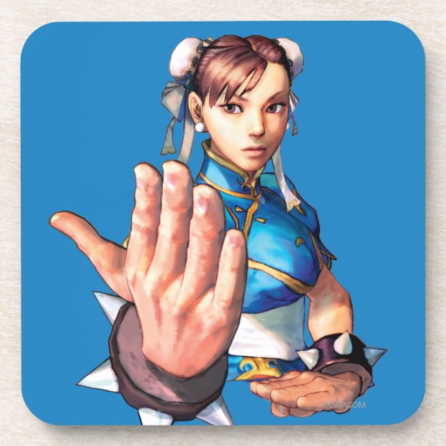 Dessous-de-verre Chun-Li avec la main (Devant)