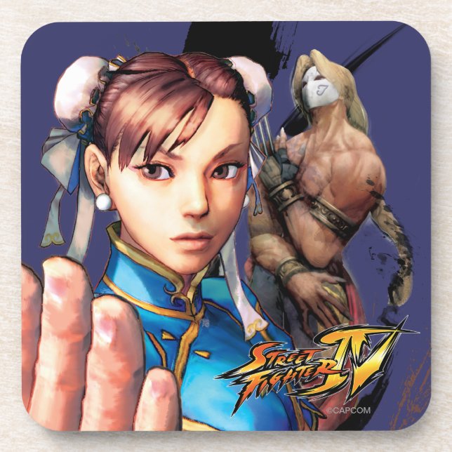 Dessous-de-verre Chun-Li contre Vega (Devant)