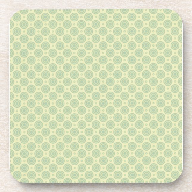 Dessous-de-verre Cibles bleu pastel sur jaune (Devant)