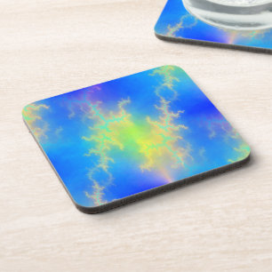 Dessous-de-verre Ciel bleu et boulons de foudre jaune doré