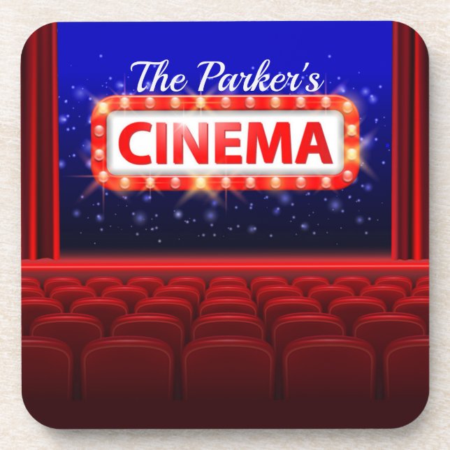 Dessous-de-verre Cinéma Personnalisé Cinéma Salle Familiale (Devant)