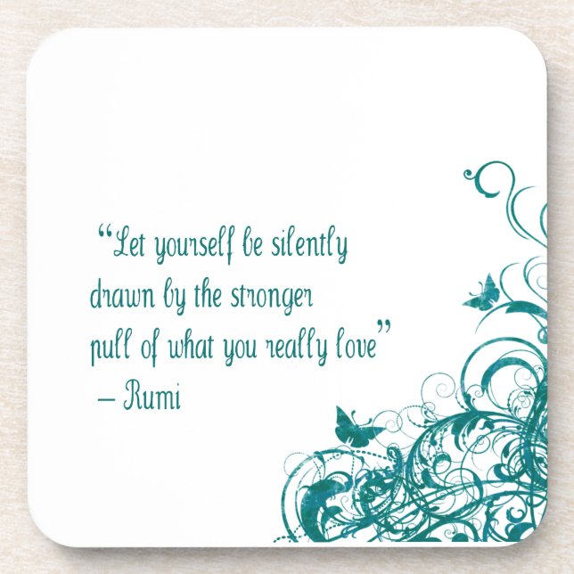 Dessous-de-verre Citation d'amour de Rumi (Devant)