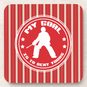 Dessous-de-verre Citation de gardien de but de hockey sur gazon Des