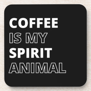 Dessous-de-verre Citation drôle d'animal spirituel de café