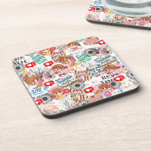 Dessous-de-verre Citation motivante mignonne - Kawaii
