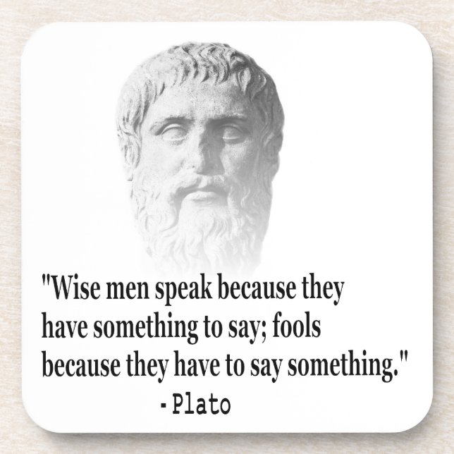 Dessous-de-verre Citation Par Platon (Devant)