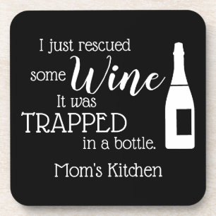 Dessous-de-verre Citation personnalisée de maman amateur de vin drô