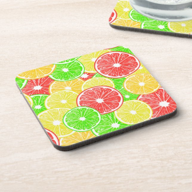 Dessous-de-verre Citron, orange, pamplemousse et tranches de citron (Côté gauche)