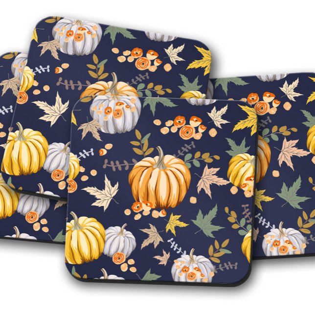 Dessous-de-verre Citrouille de chute bleue | Citrouille d'automne C (Créateur téléchargé)