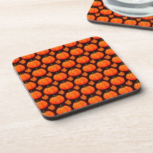 Dessous-de-verre Citrouilles et feuilles d'automne (Côté gauche)