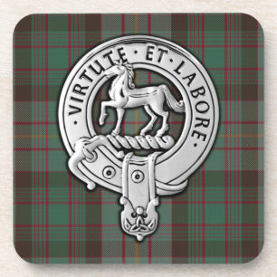 Dessous-de-verre Clan Cochrane Crest & Hunting Tartan