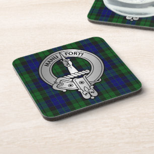 Dessous-de-verre Clan MacKay Crest & Tartan