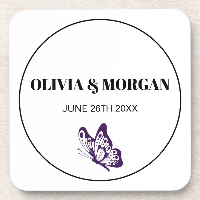 Dessous-de-verre Classic Elegant Script Wedding Rehearsal Paper (Devant)