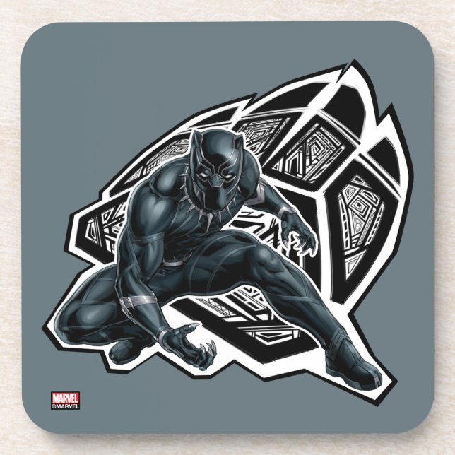 Dessous-de-verre Classiques Avengers | Badge de patte de Black Pant (Devant)