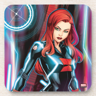 Dessous-de-verre Classiques Avengers Black Widow Néon Lumineux