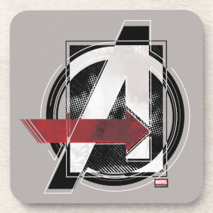 Dessous-de-verre Classiques Avengers   Logo Avengers Couleur Négati
