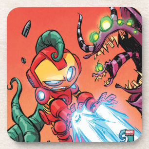 Dessous-de-verre Classiques Avengers Mini Iron Man attaquant un m