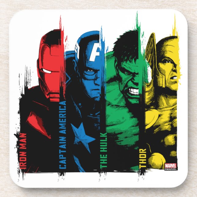 Dessous-de-verre Classiques Avengers | Paint Brush Lineup (Devant)