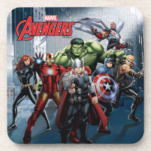 Dessous-de-verre Classiques Avengers Thor menant les Avengers