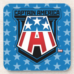 Dessous-de-verre Classiques des Avengers   Icône patriotique de Cap