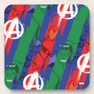 Dessous-de-verre Classiques des Avengers Motif de bandes de peint