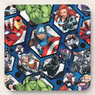 Dessous-de-verre Classiques des Avengers Motif hexagonal des Aven