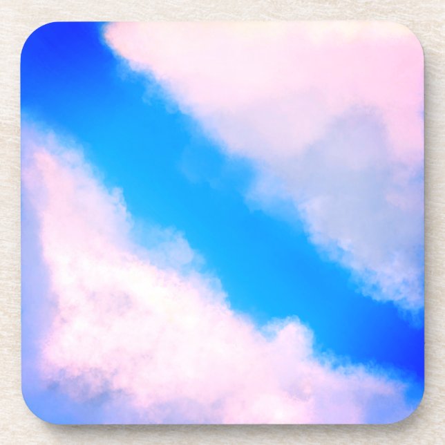 Dessous-de-verre Clouds Apart - Bleu avec nuages Pinkish (Devant)