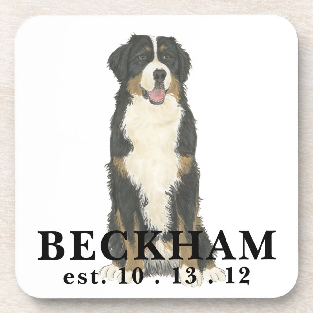 Dessous-de-verre Coaster de boisson Bernedoodle personnalisé