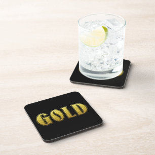 Dessous-de-verre Coaster de boisson dorée