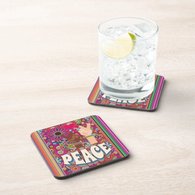 Dessous-de-verre Coaster de boissons de la paix (Côté Droit)