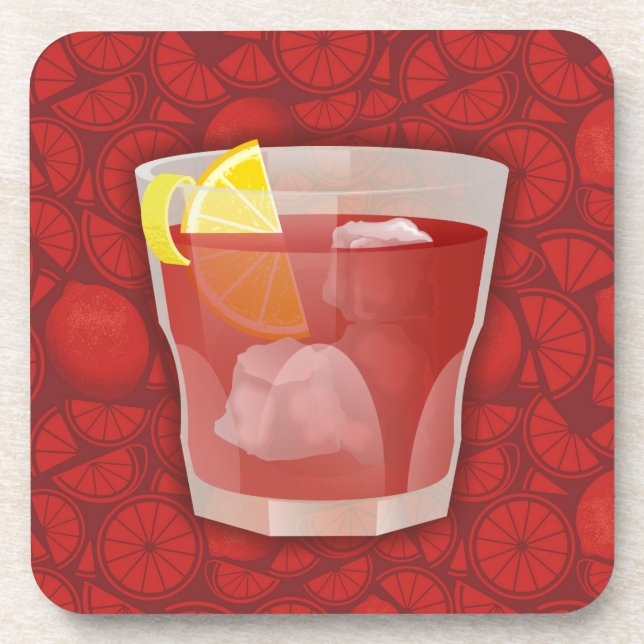 Dessous-de-verre cocktail Americano (Devant)