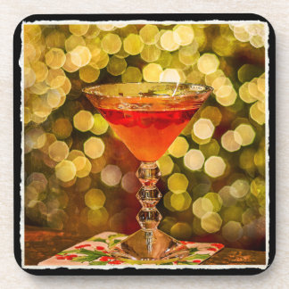 Dessous-de-verre Cocktail de vacances avec du plastique de