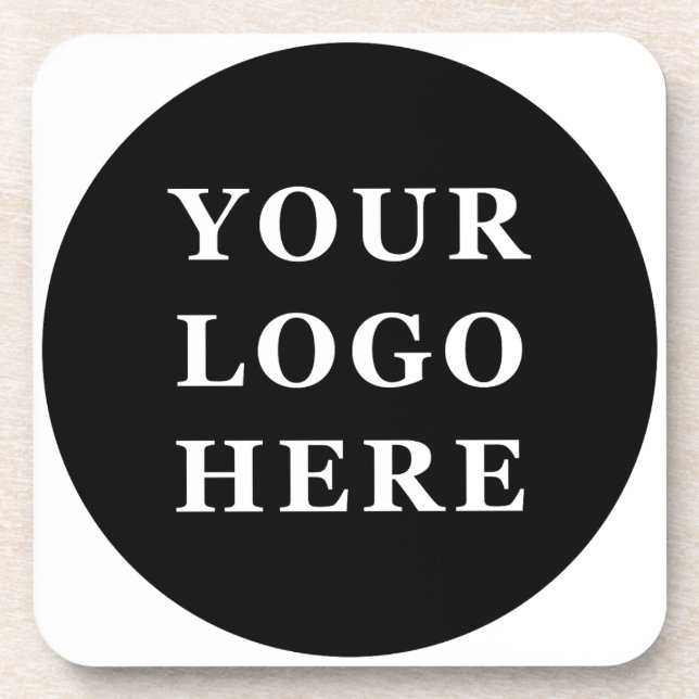 Dessous-de-verre Code QR noir élégant et élégant (Devant)