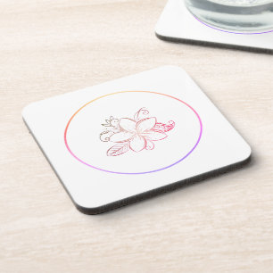 Dessous-de-verre Code QR personnalisé simple ajouter votre nom logo