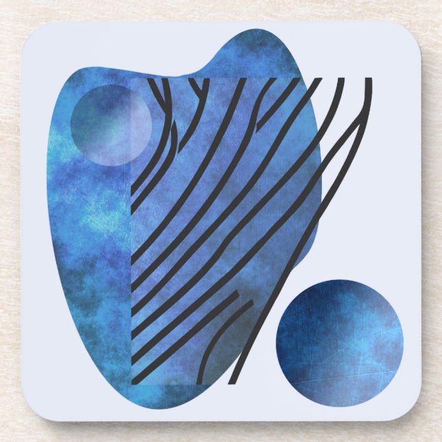 Dessous-de-verre Coeur bleu (Devant)