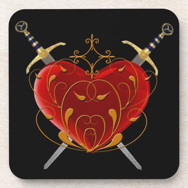 Dessous de verre Coeur & Daggers (Devant)