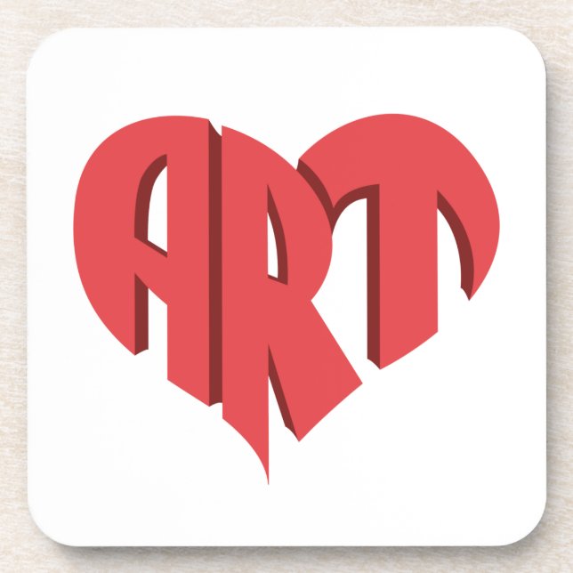 Dessous-de-verre Coeur d'art (Devant)