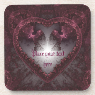 Dessous-de-verre Coeur gothique pourpre 001