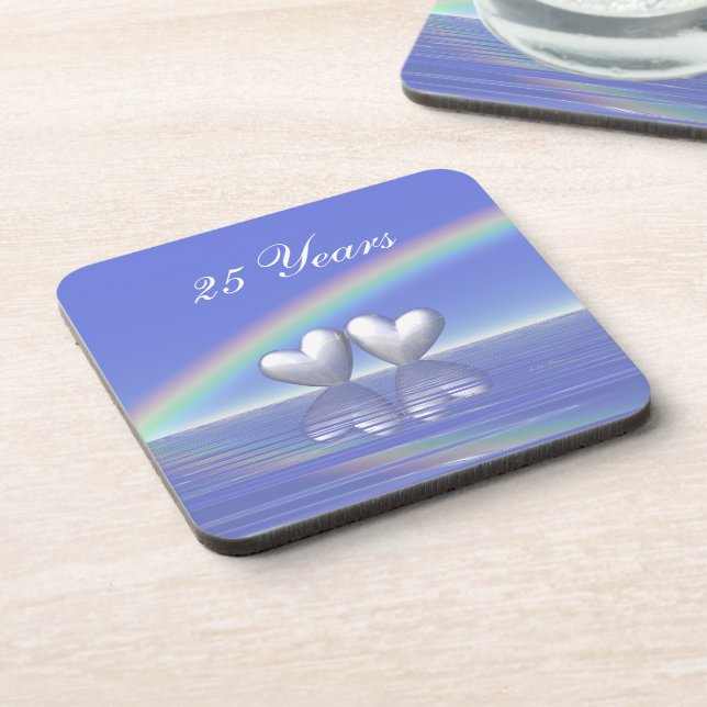 Dessous-de-verre Coeurs d'argent du 25e anniversaire (Côté gauche)