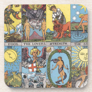 Dessous-de-verre Collage de carte de tarot