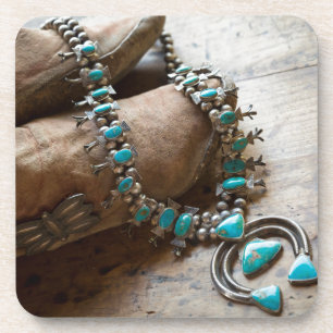 Dessous-de-verre Collier à vendre, Père Noël Fe, Nouveau-Mexique. É