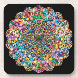 Dessous-de-verre Coloré Mandala Art Beverage Coaster