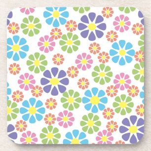 Dessous-de-verre Colorful floral art pattern design