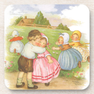 Dessous-de-verre Comptines de Mère l'Oie Georgie Porgie vintage