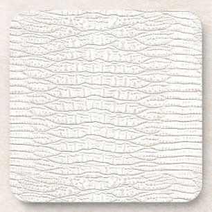 DESSOUS-DE-VERRE CONCEPTION BLANCHE DE PEAU D'ALLIGATOR